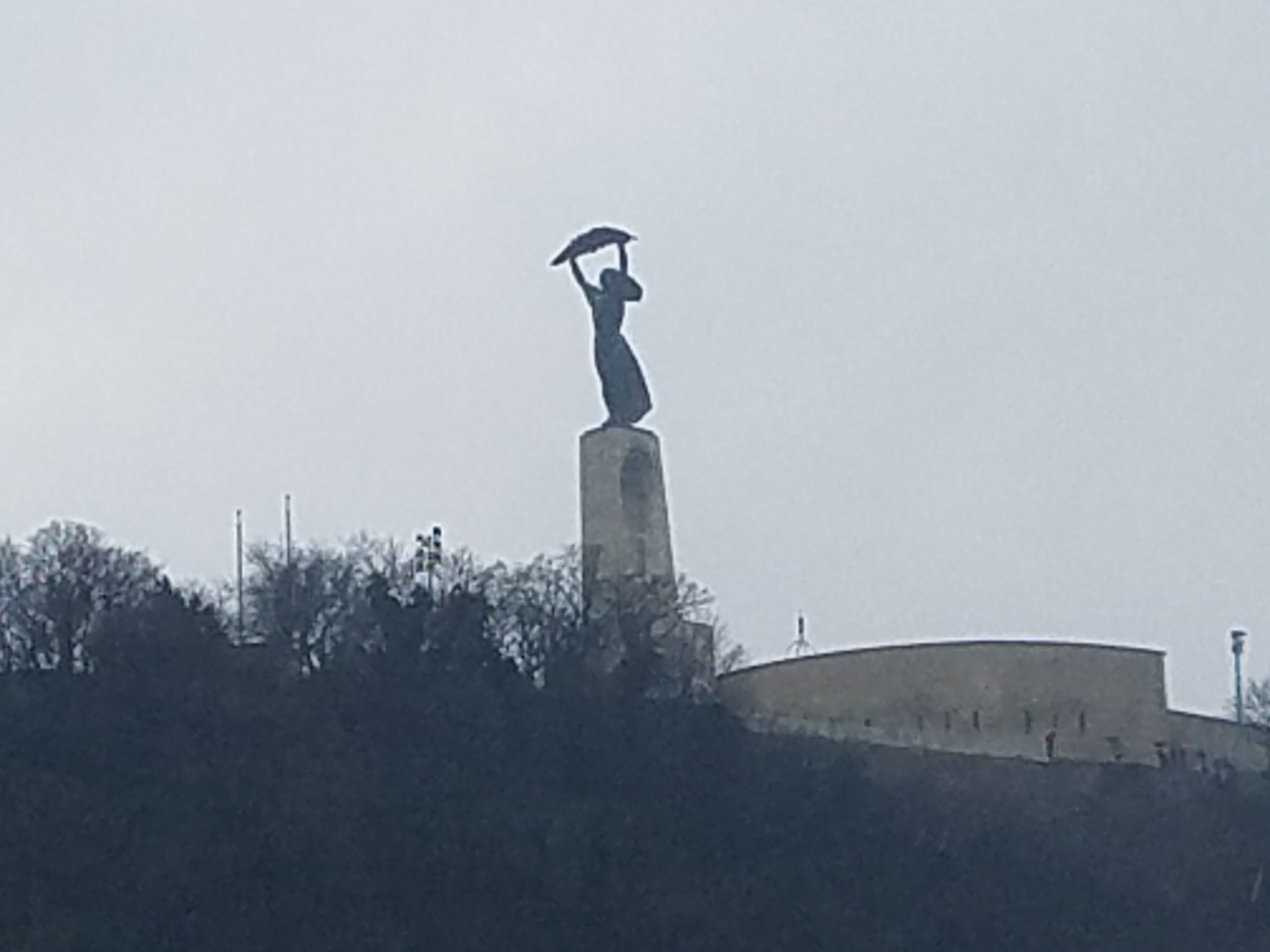 The Liberty Statue or Freedom Statue on Gellert Hill in Budapest commemorates those "who sacrificed their lives for the independence, freedom, and prosperity of Hungary." Originally erected in 1947 in remembrance of what was then referred to as the Soviet liberation of Hungary in World War II, the monument was rededicated in 1989 following the transition from communist rule to democracy.