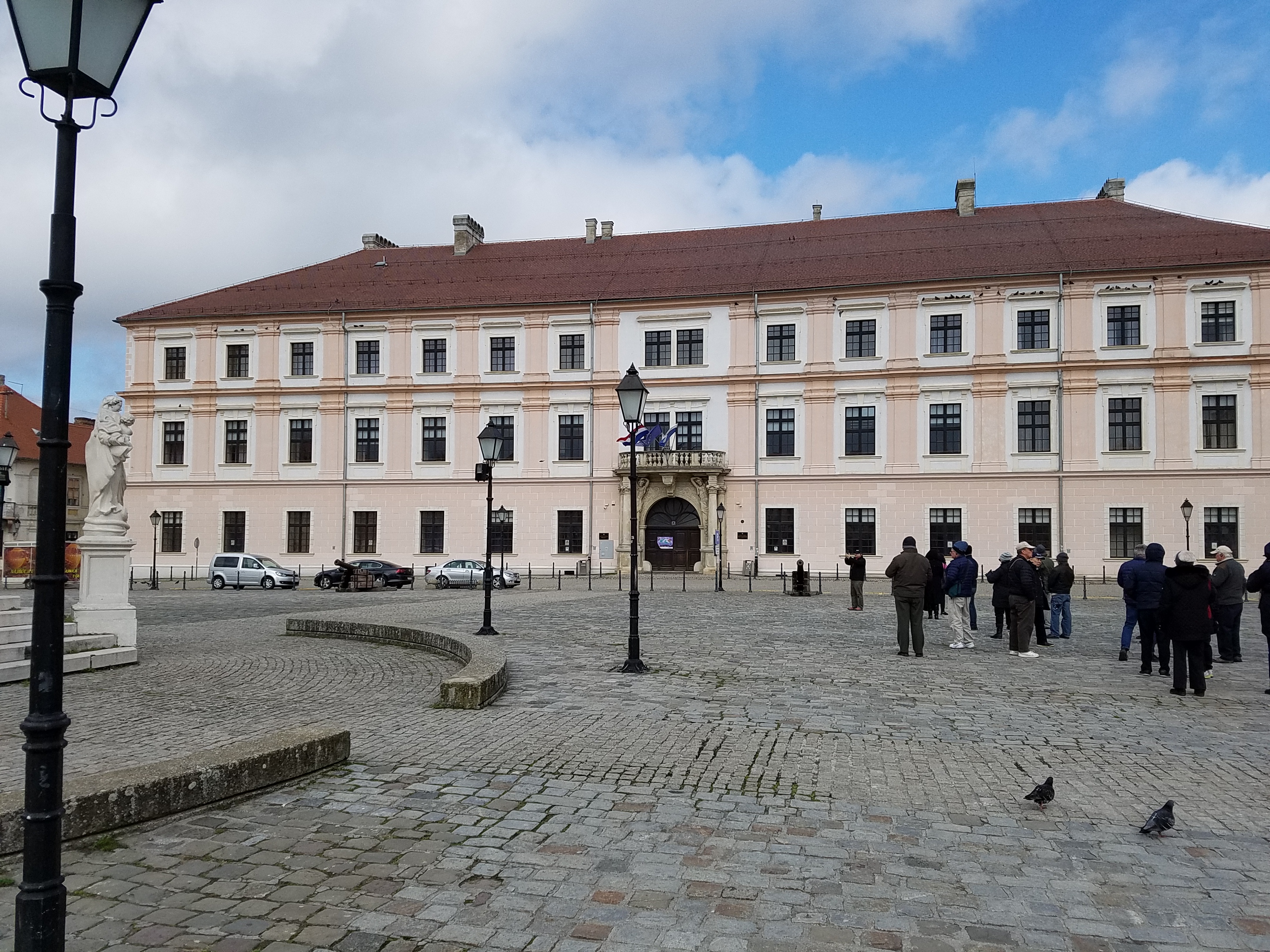 The Palace of the Slavonian General Command in Osijek is the former headquarters building for the Slavonian Military Frontier (part of the Habsburg Military Frontier guarding the border with Ottoman Empire). Constructed between 1724 and 1726, it is a synthesis of Renaissance and Baroque styles. Built on the orders of Prince Eugene of Savoy,  it was the seat of the General Command between 1736 and 1786. From 1736 to 1745, it was also the administrative seat for the Kingdom of Slavonia. Today it serves as the office of the rector for the University of Osijek. Located on the northern side of the Holy Trinity square in Tvrđa, it is one of the symbols of Osijek and Croatia and is featured on the reverse of the Croatian 200-kuna banknote.  