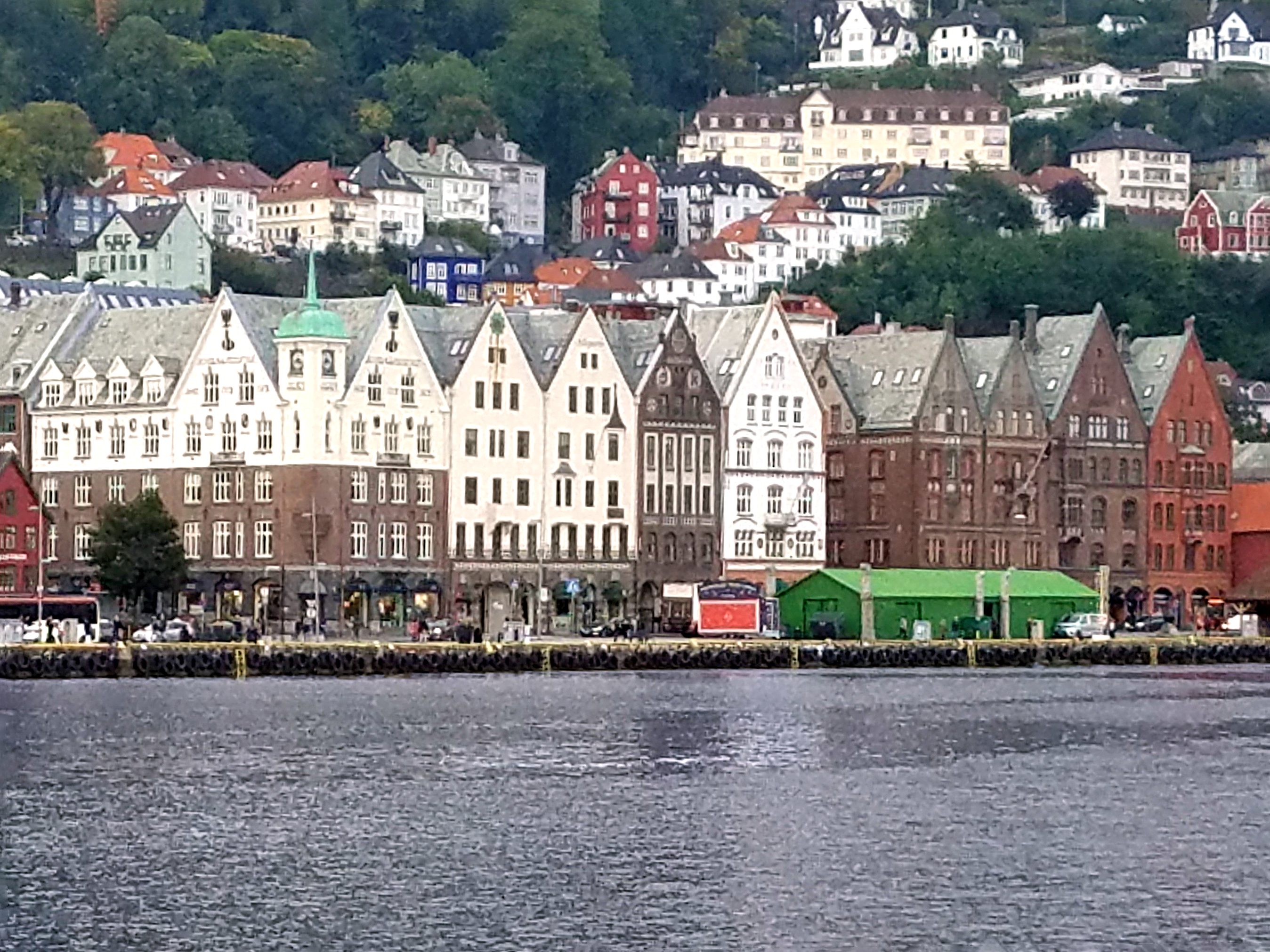 The wharf at Bergen, Norway's second largest city.  Bergen served as Norway's capital during the 13th century.