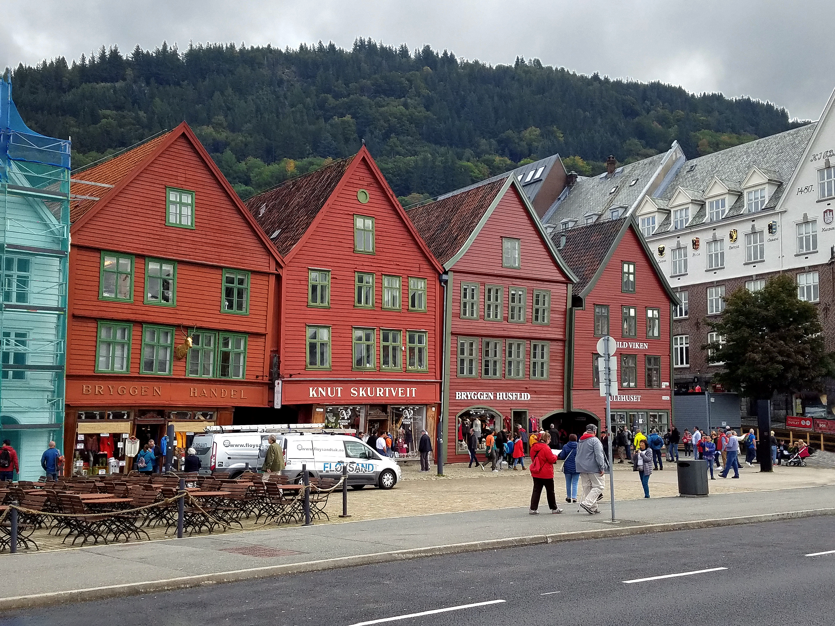 Reconstructed warehouses on the Bergen Hanseatic Wharf.  Bergen was one of the major foreign trading posts in the Hanseatic League.