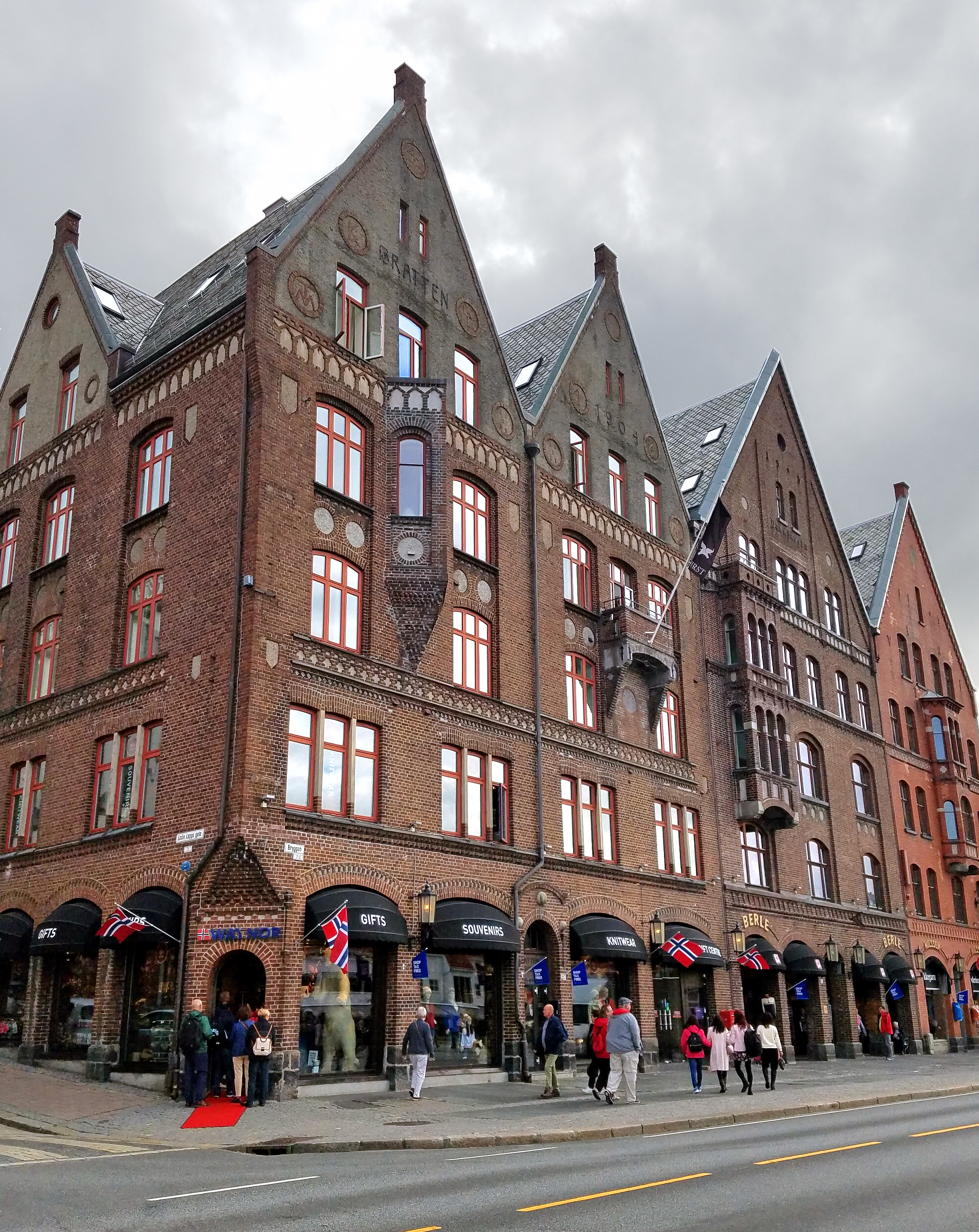 Larger warehouses were built along the Hanseatic Wharf in Bergen after periodic fires destroyed the original buildings.