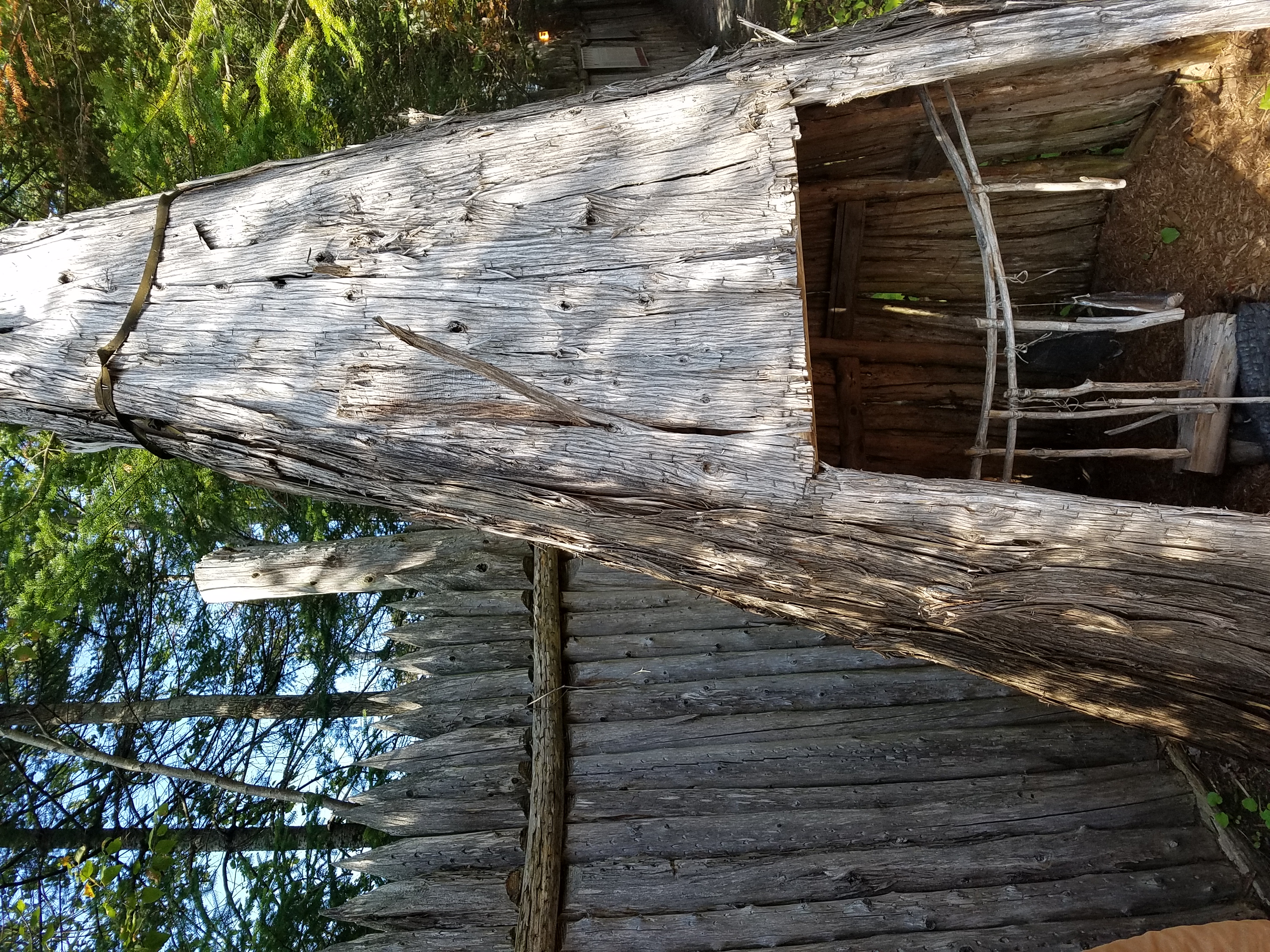 A smoke house at the replica Wendat (Huron) village. 