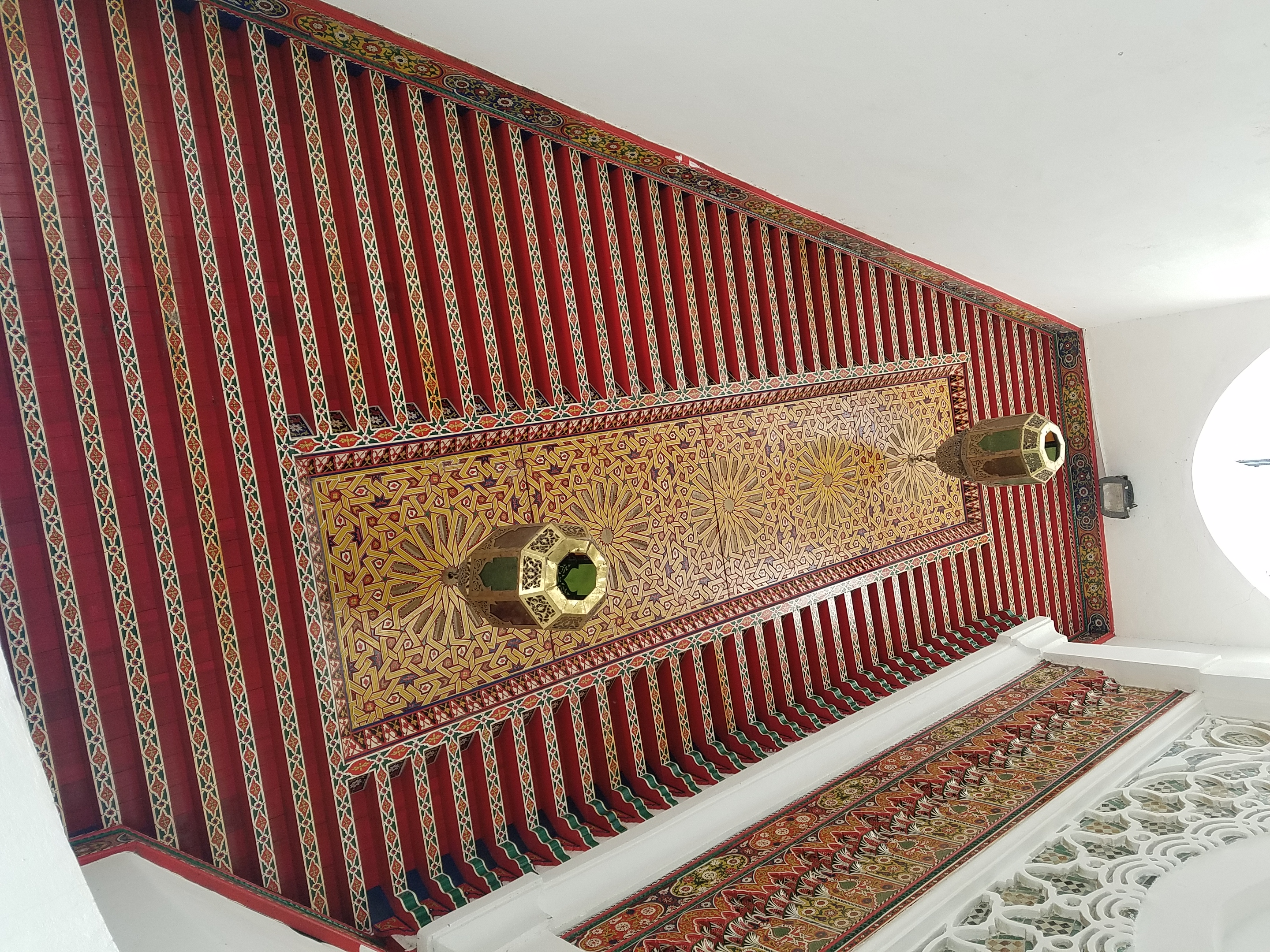 Decorated ceiling in the Kasbah in Tangier.