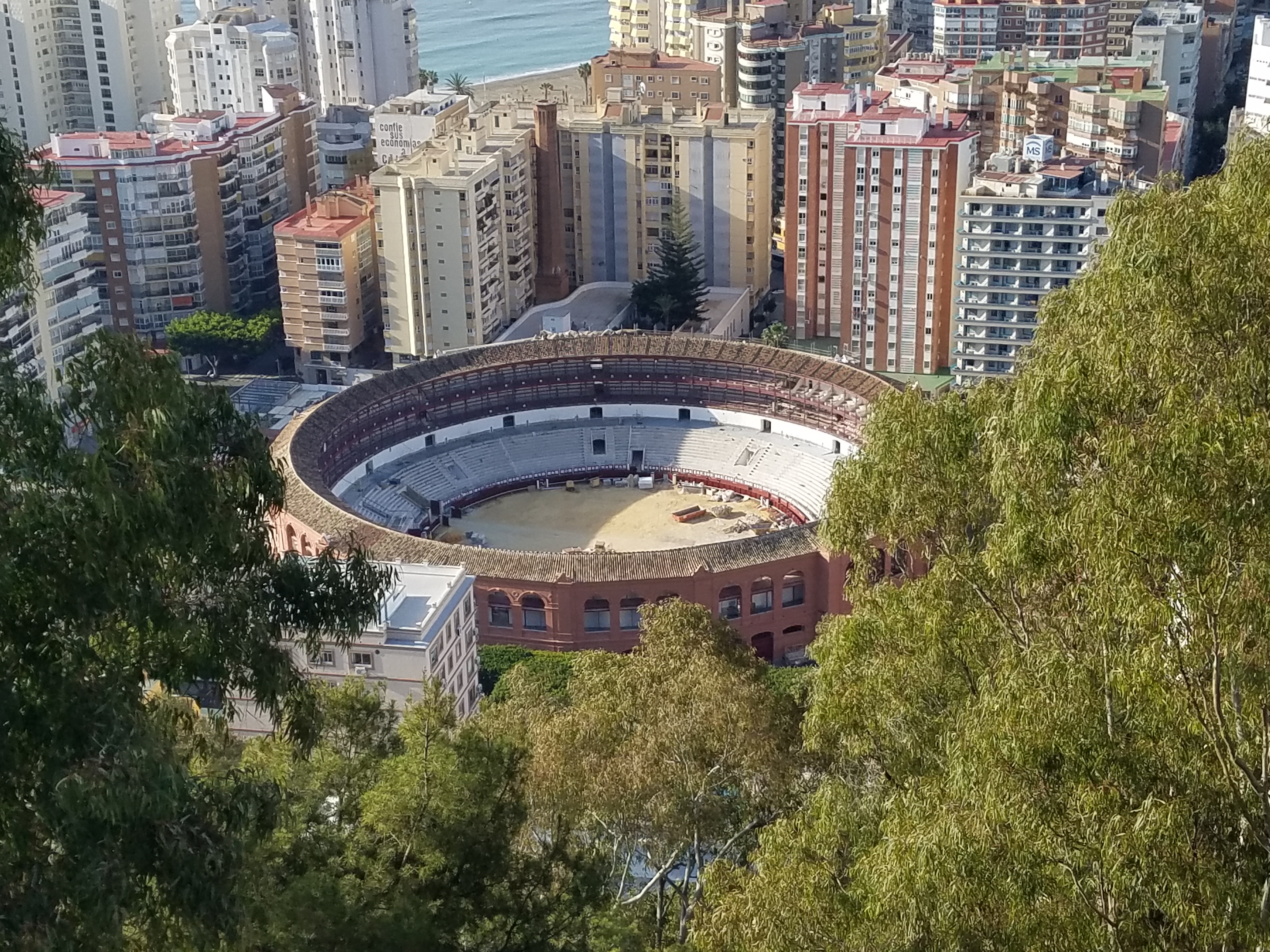 The bull ring in Malaga.
