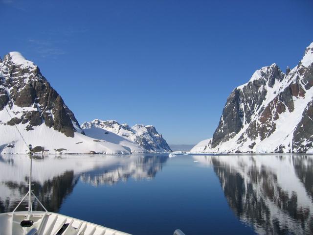 LeMaire Channel between Booth Island and the Antarctic Peninsula.
