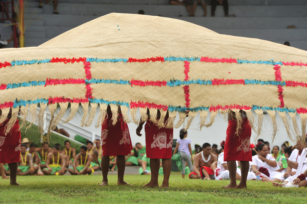 Fine mats are used for special occasions such as weddings, funerals, and the bestowing of chiefly titles. Photo courtesy of the US National Park Service.