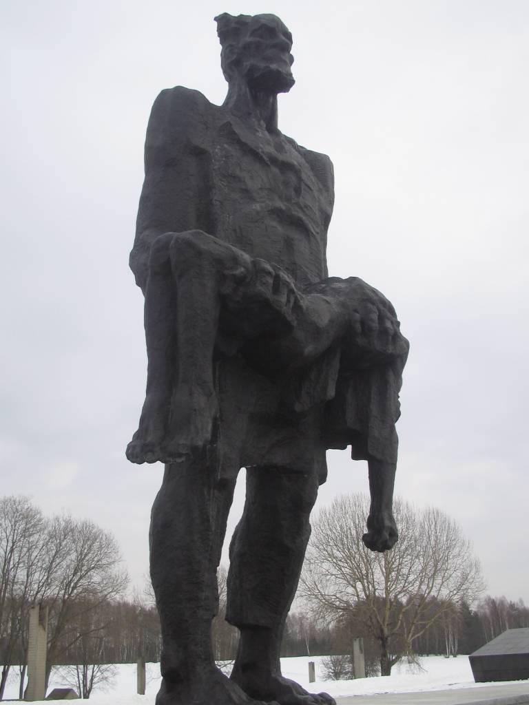 Hundreds of Belarusian villages were wiped out during World War II - many were never rebuilt. This is part of the memorial at Khatyn, which commemorates the village that was annihilated on 1 March 1943 during Nazi reprisals against Belarusian partisans. 