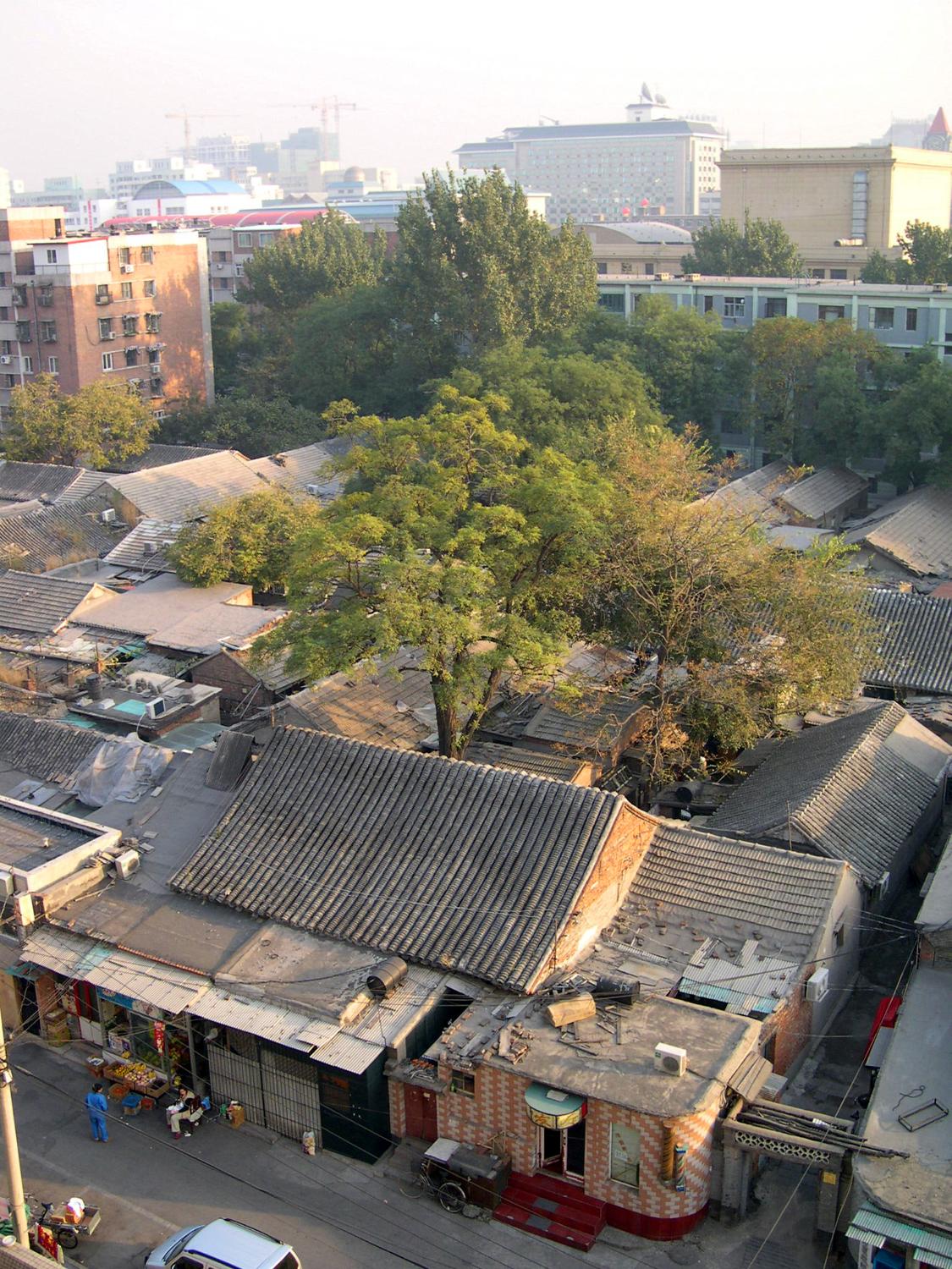 Hutongs are traditional Chinese neighborhoods composed of narrow streets or alleys, running from siheyuan, or courtyard residences. Since the mid-20th century, these types of neighborhoods have become increasingly rare. This is a hutong in Beijing.