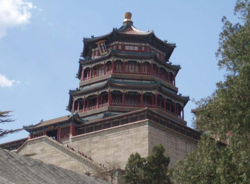 The Tower of Buddhist Incense at the Summer Palace in Beijing. 