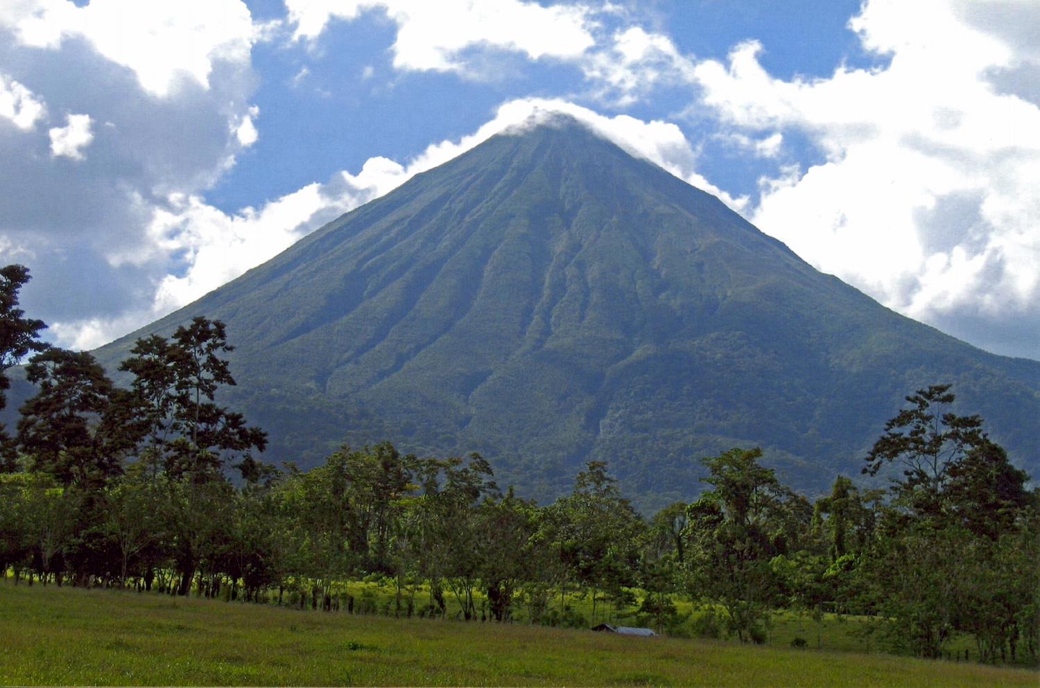 Located in the north central part of the country, Arenal Volcano is one of Costa Rica's scenic wonders. The volcano was dormant for hundreds of years until it suddenly erupted in 1968. It remained active, off and on, for decades, but has been relatively quiescent since 2010, with only occasional rumbles.