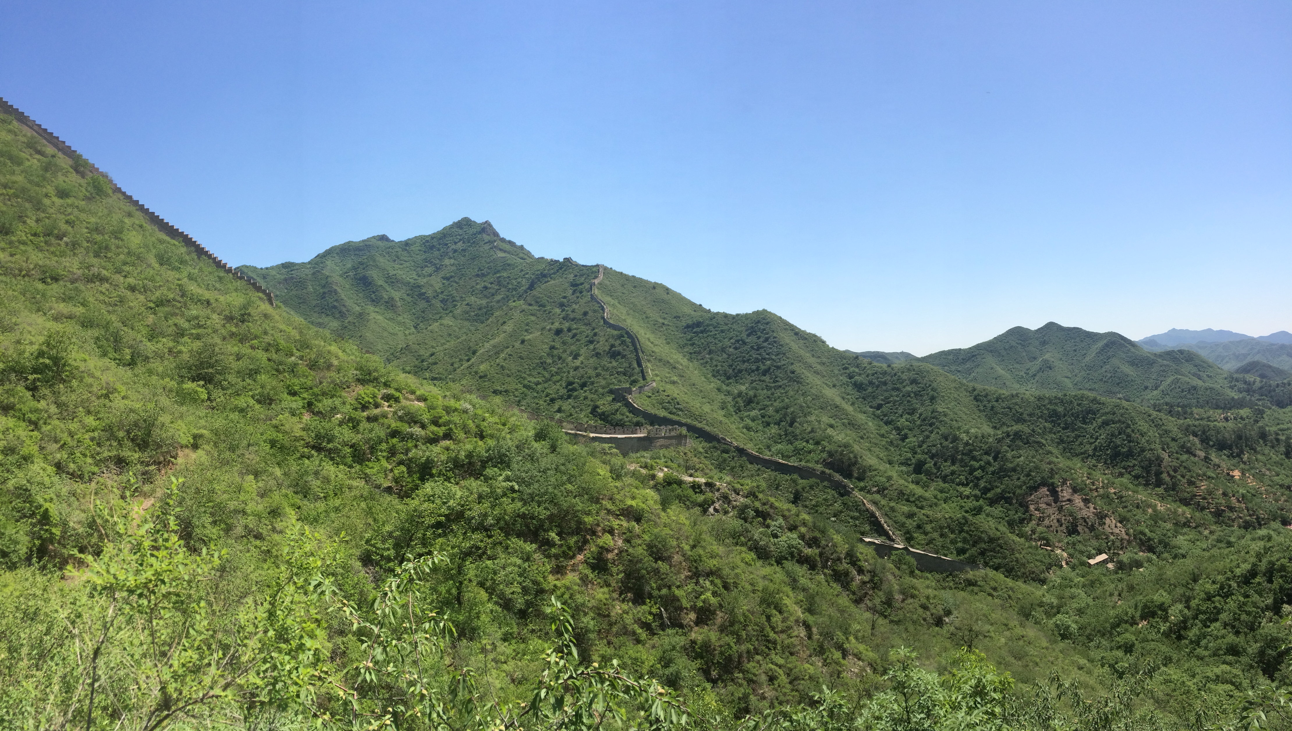 The Huanghuacheng (Lakeside) section of the Great Wall derives its name from the nearby man-made reservoir lakes. Unlike the main tourist sections of the Great Wall at Mutianyu and Badaling, the Lakeside Great Wall draws a far smaller number of tourists. The section features appealing sights including submerged parts of the Great Wall under the lake water and a sweeping view after a steep hike to a high guard tower.