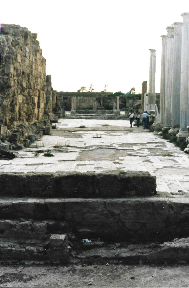 Walkway within the ruins at Salamis, on the east coast of Cyprus.