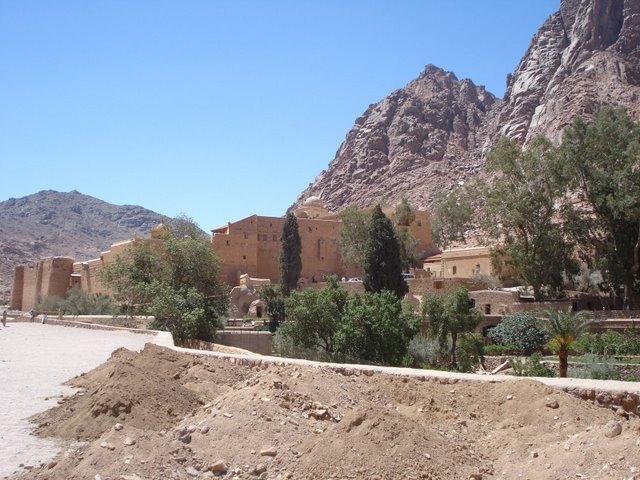 The Sinai Monastery of St. Catherine's located on the reputed site of the burning bush seen by Moses in the Old Testament.