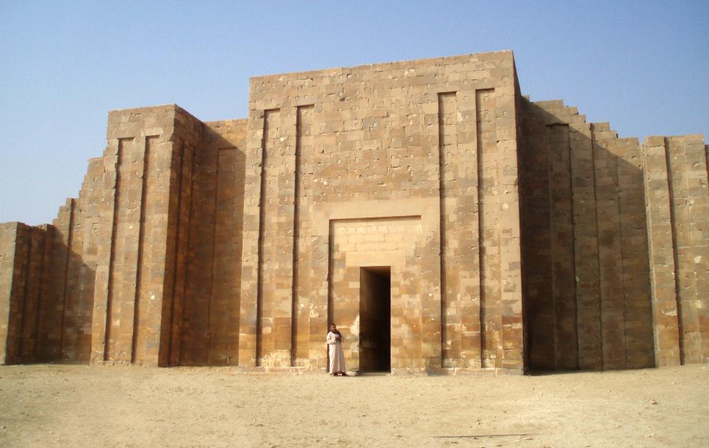 Entrance to funerary complex of Pharaoh Djoser at Saqqara. 
