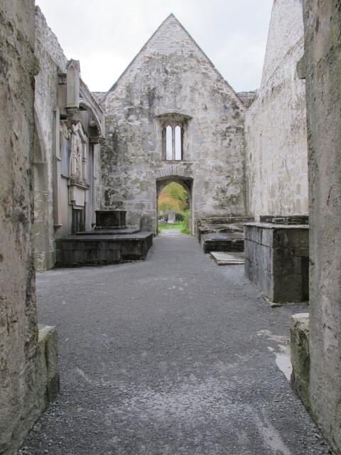 Another view of the interior of Muckross Abbey near Killarney, County Kerry.