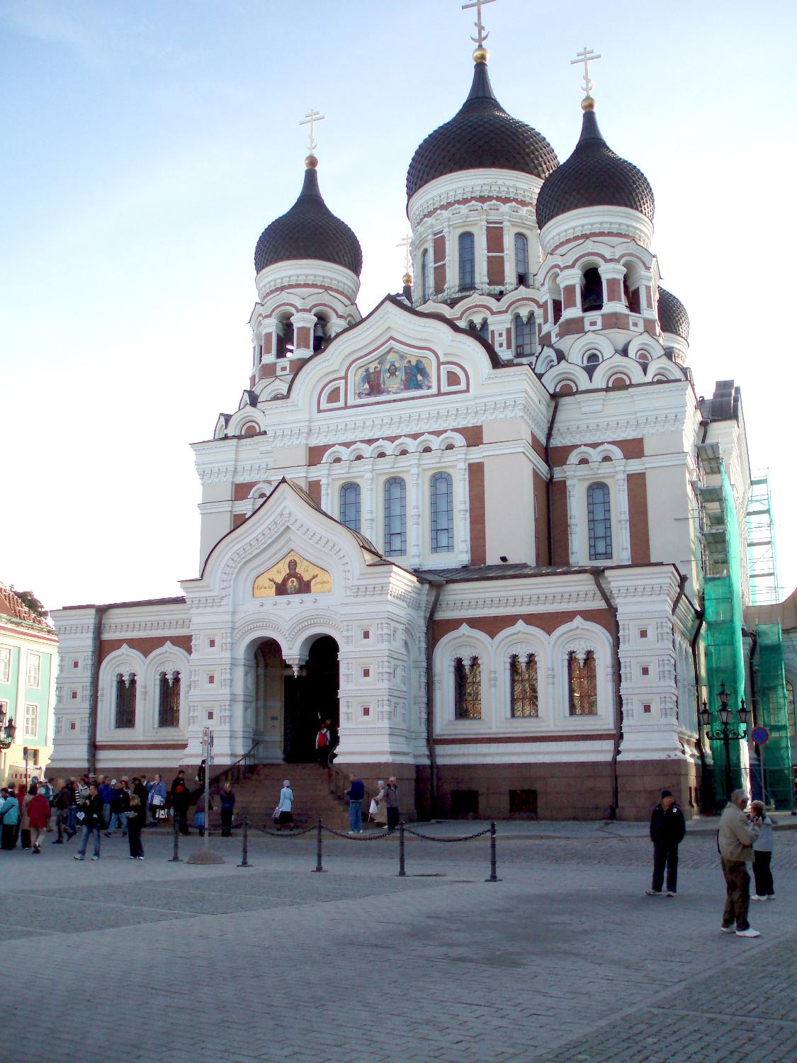 Alexander Nevsky Cathedral in the upper town of Tallinn was completed in 1900.