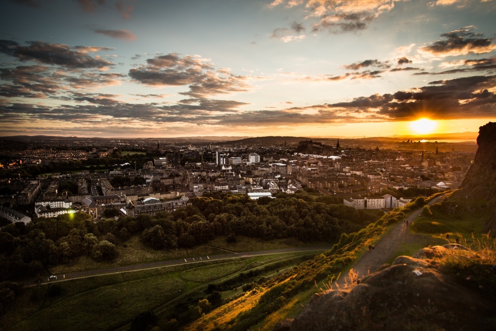 Overlooking the city of Edinburgh, Scotland on the eve of the Royal Edinburgh Military Tattoo in 2016. Photo courtesy of the US Army/ Spc. Joseph Agacinski.