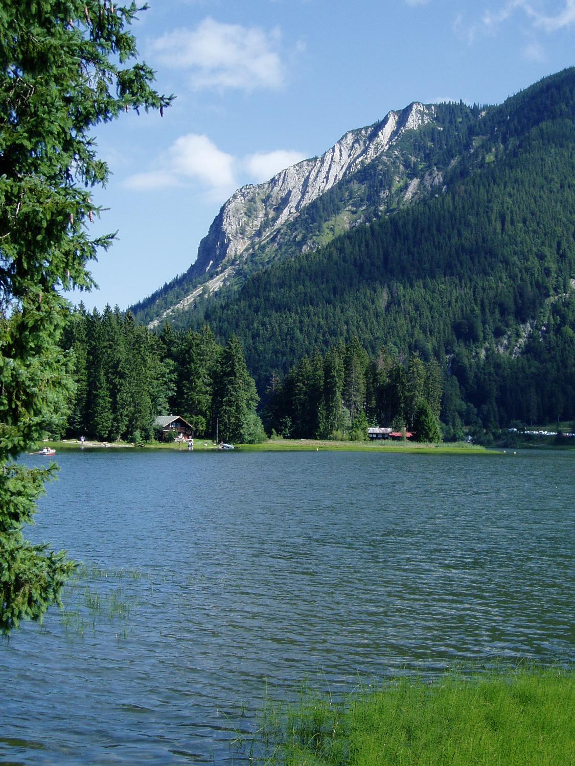 An alpine lake in the foothills of the Alps near Munich.