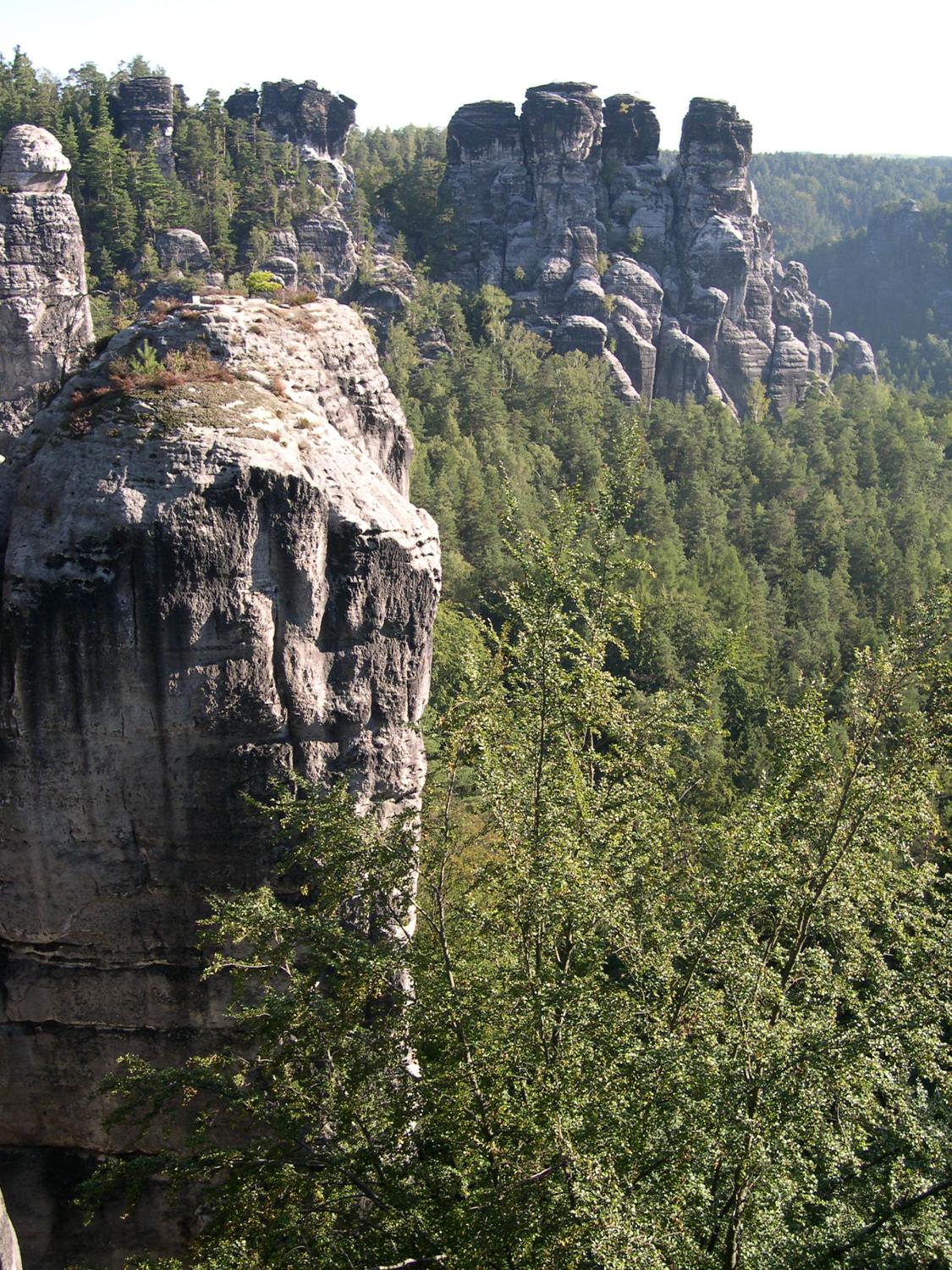 Some good climbing peaks in Saxon Switzerland State Park.