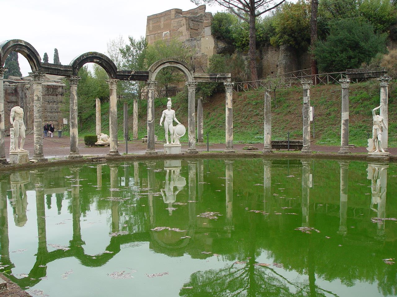 Another view of Canopus, sanctuary of the god Serapis, at Hadrian's Villa in Tivoli. 