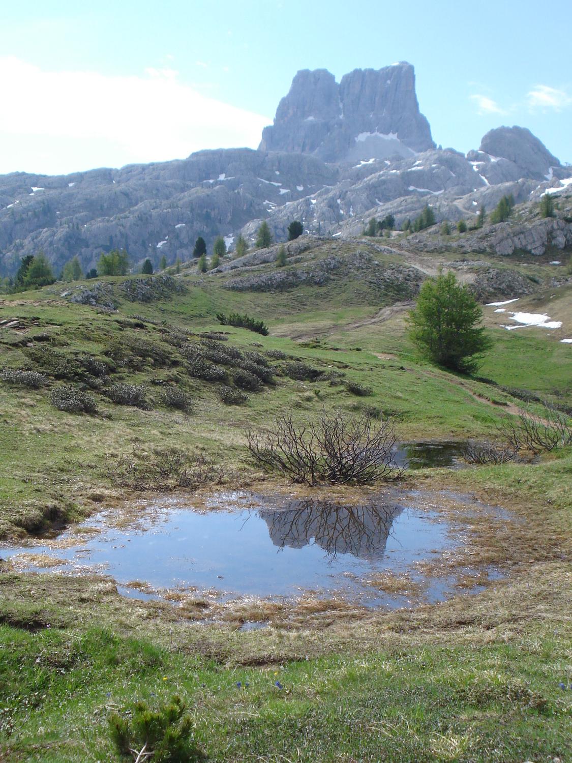 The Dolomites around Cortina are part of the Italian-speaking center of the Alps.