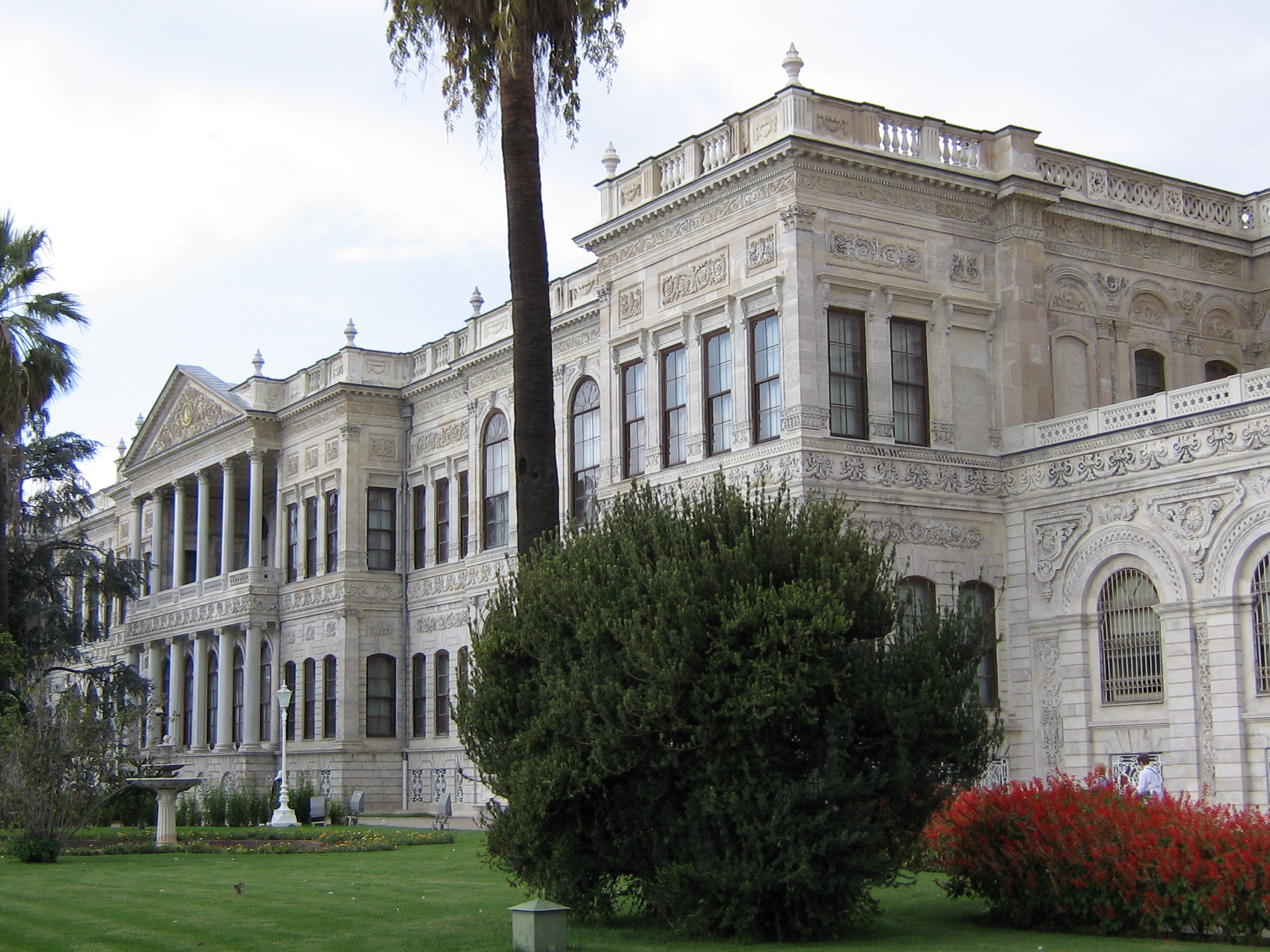 The imposing Dolmabahce Palace in Istanbul. The Palace served as the main administrative center of the Ottoman Empire through most of the second half of the 19th and early 20th centuries. 