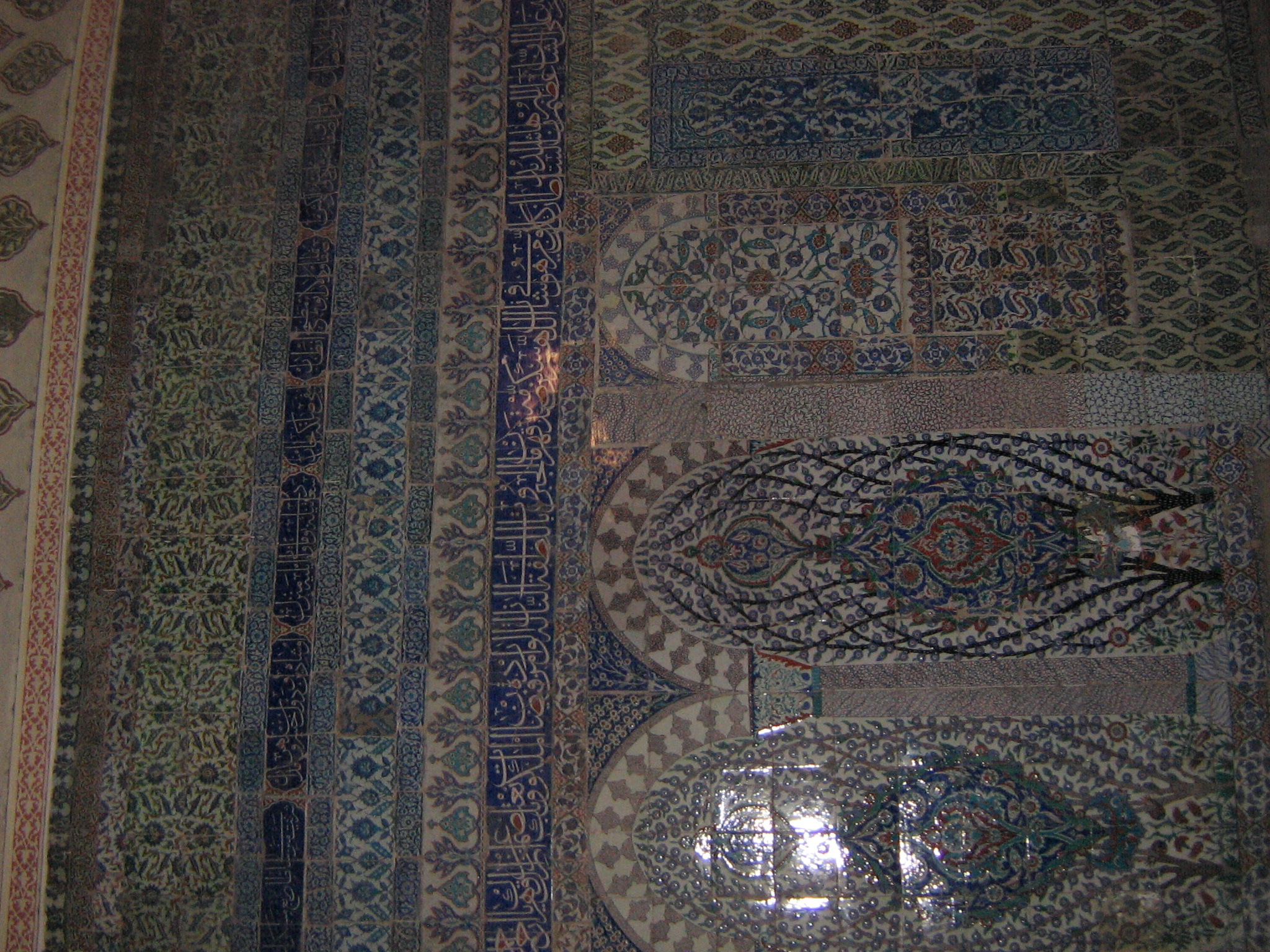 Tile work in the harem of the Topkapi Palace in Istanbul.