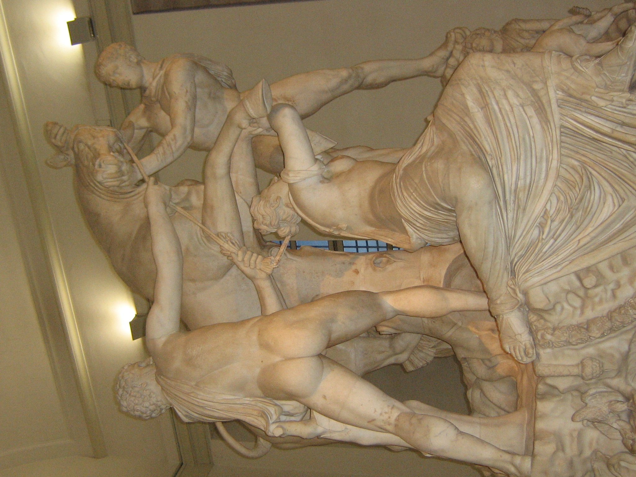 The Farnese Bull at the Archeological Museum in Naples.