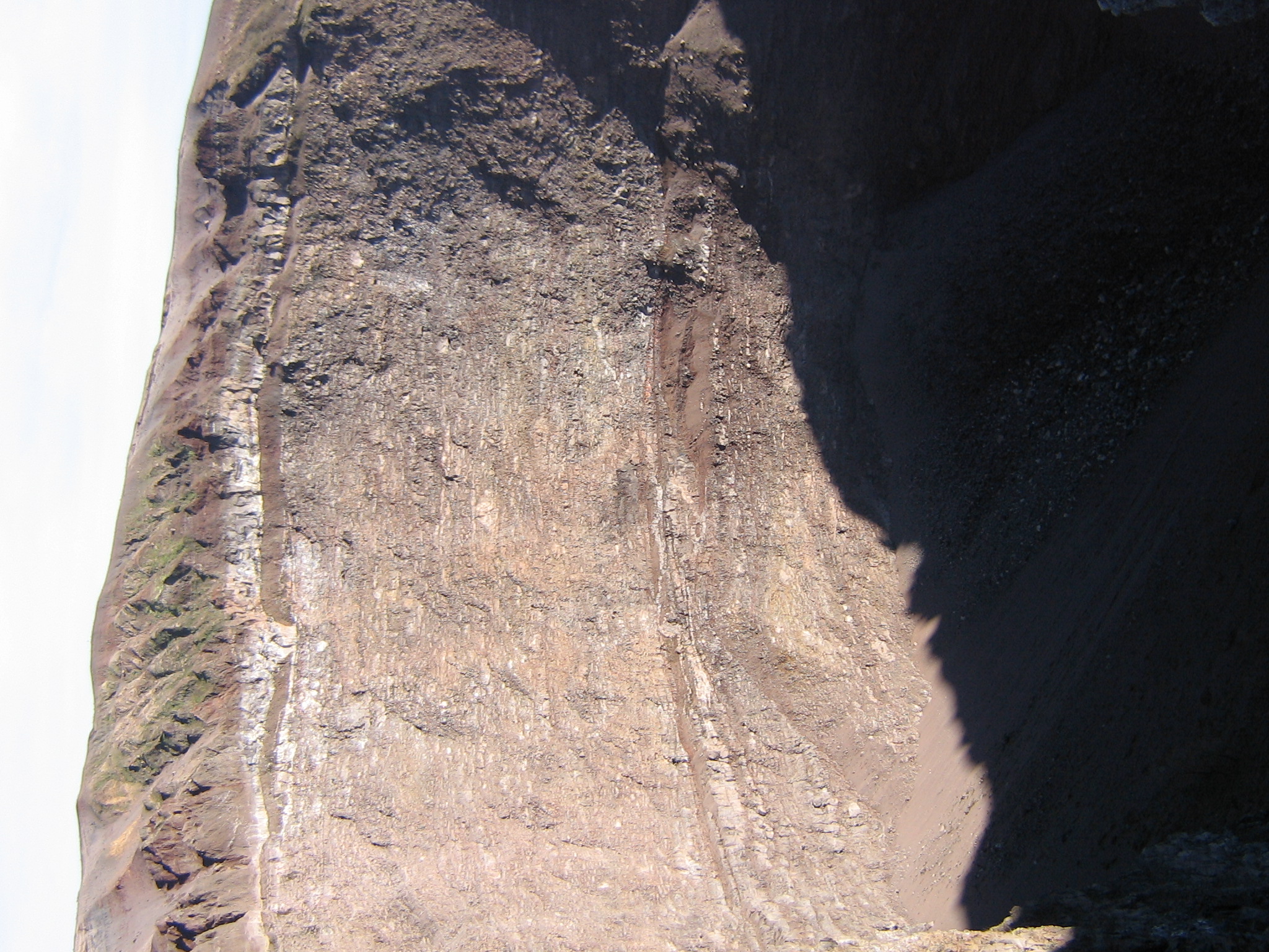 View inside the caldera of Mount Vesuvius.