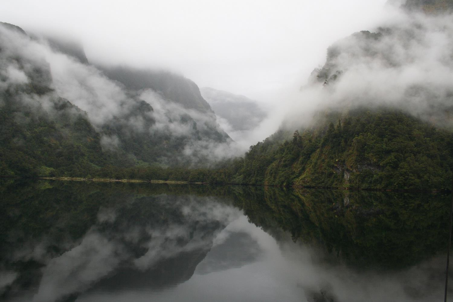 Hall Arm of Doubtful Sound in Fiordland National Park is renowned for its still waters.