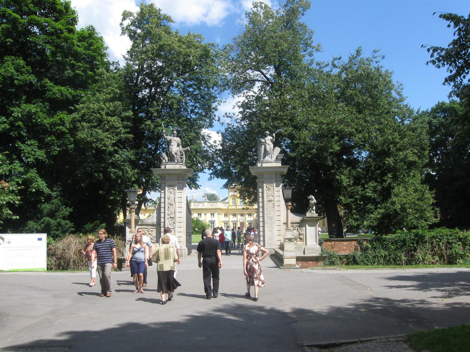 The gateway leading to Wilanow Palace in Warsaw. 
