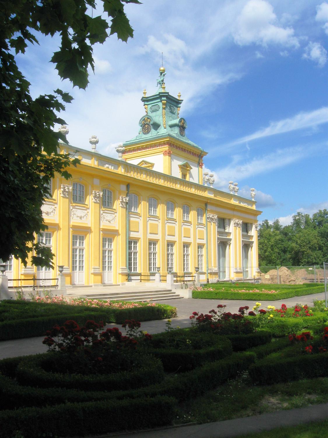 Some of the flower beds on the periphery of Wilanow Palace in Warsaw. 