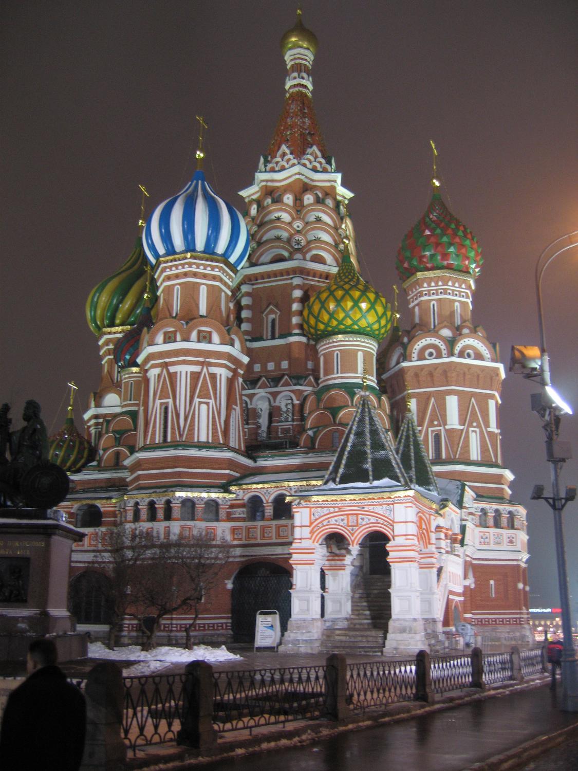 Saint Basil's Cathedral, Moscow in winter.  