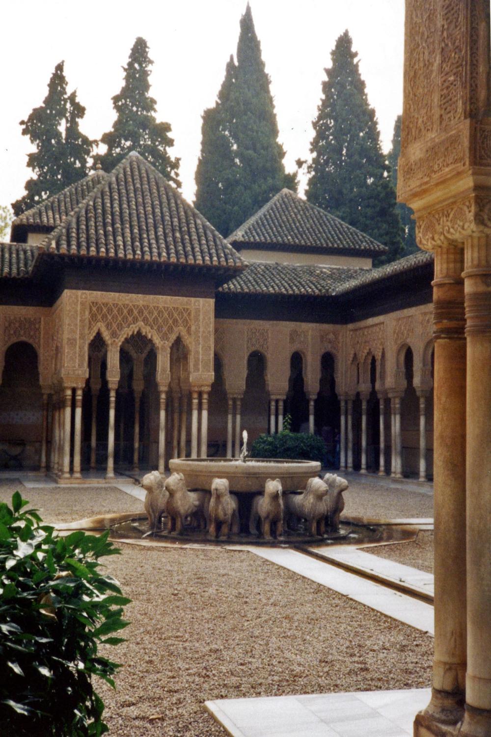 Courtyard of the Lions at the Alhambra, Granada.