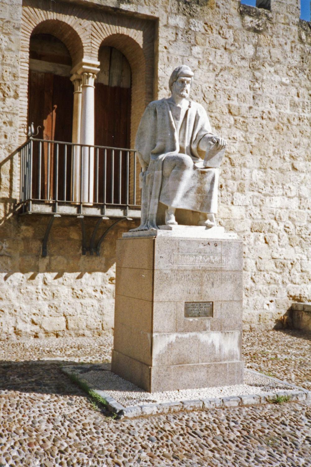 Monument in Cordoba to the famous Andalusian-Arab polymath Ibn Rushd (1126-1198; known in European literature as Averroes).