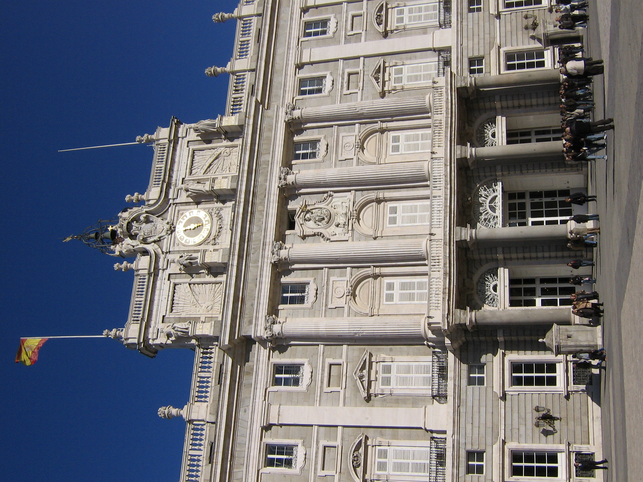 The south facade of the Royal Palace in Madrid.