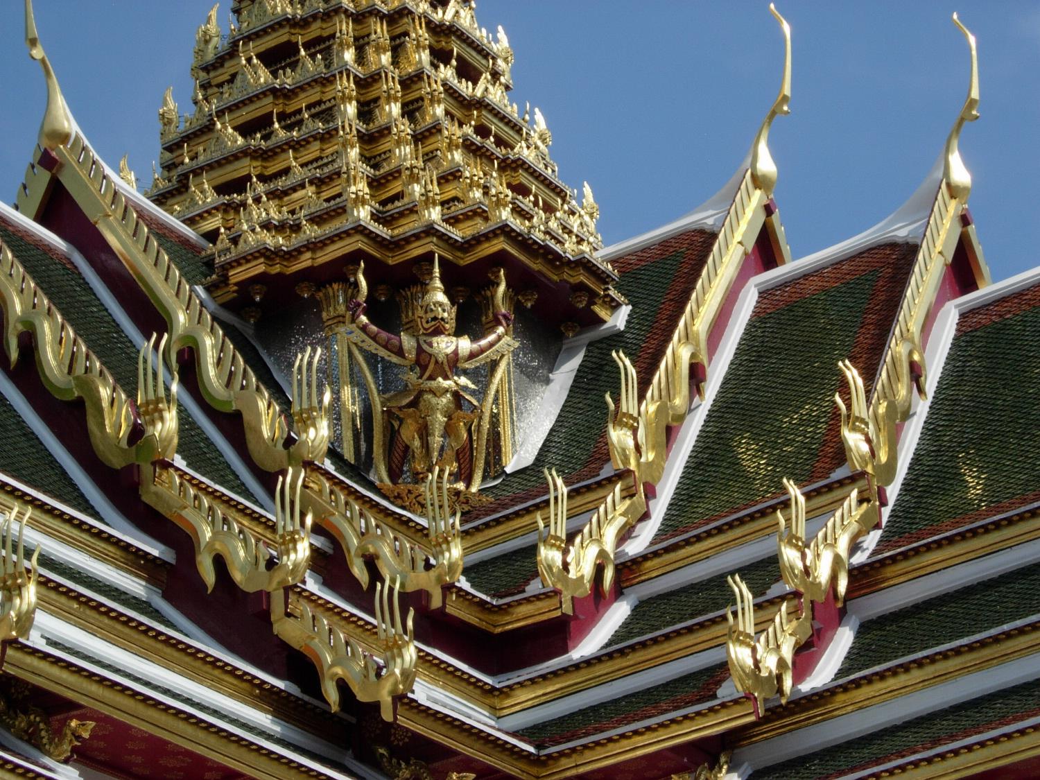 A roof detail from the Royal Palace in Bangkok.