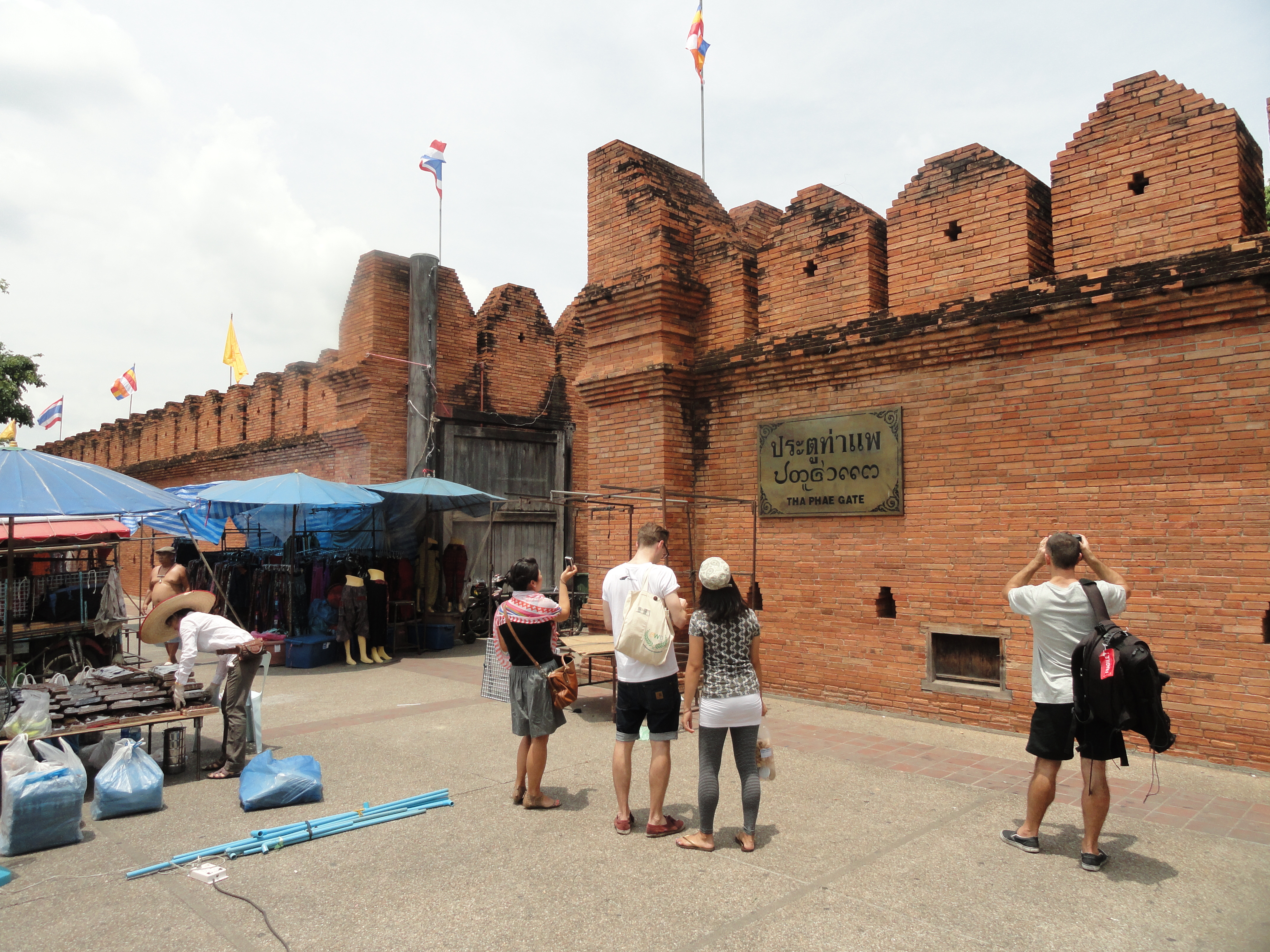 The East Gate (Tha Phae Gate) of the Chiang Mai city wall.
