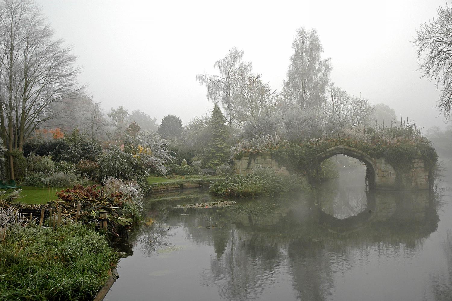 Old Bridge at Warwick Castle, Warwick, England, dates to the 11th century.