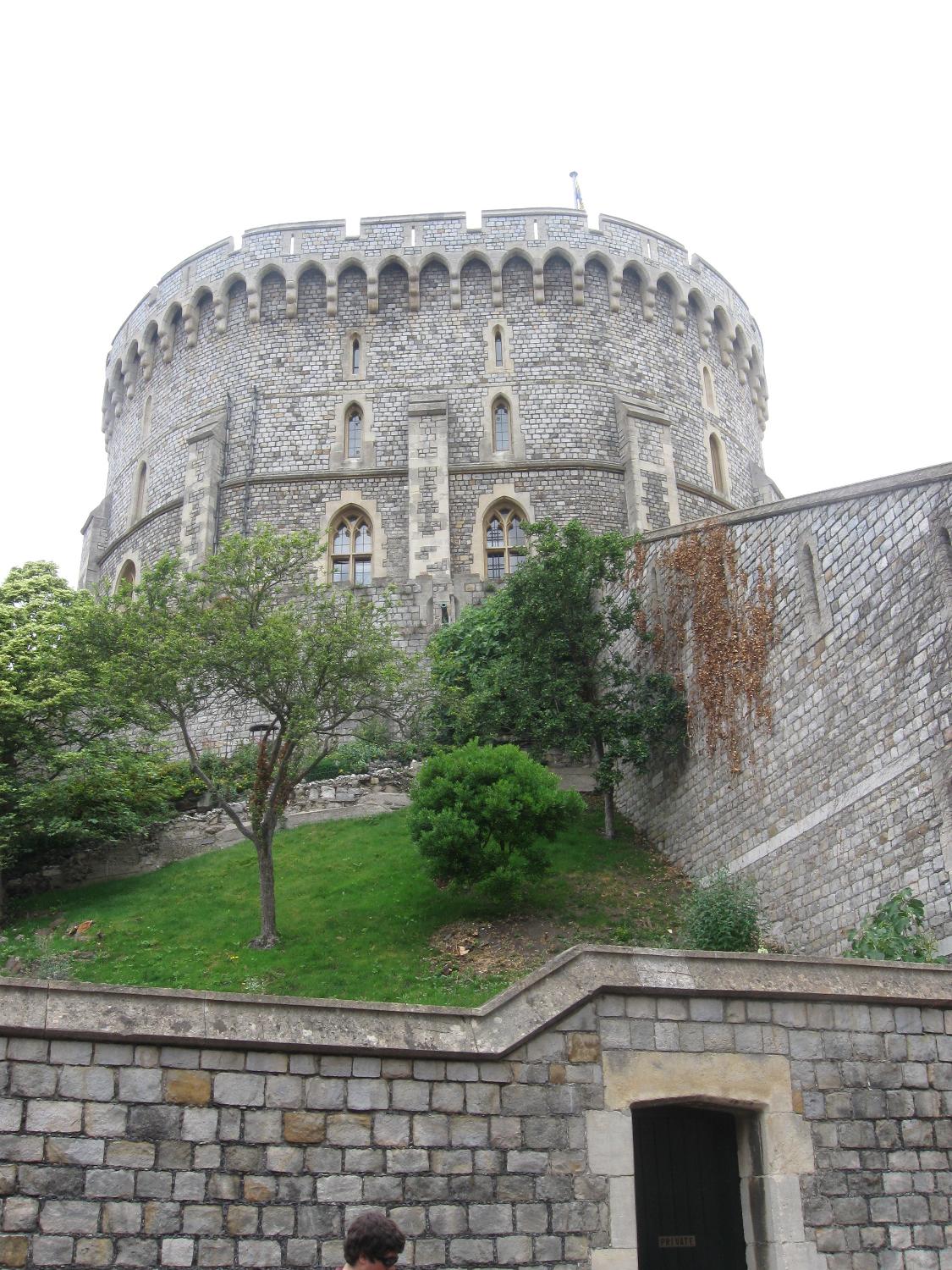 The Round Tower at Windsor Castle in Berkshire, England.