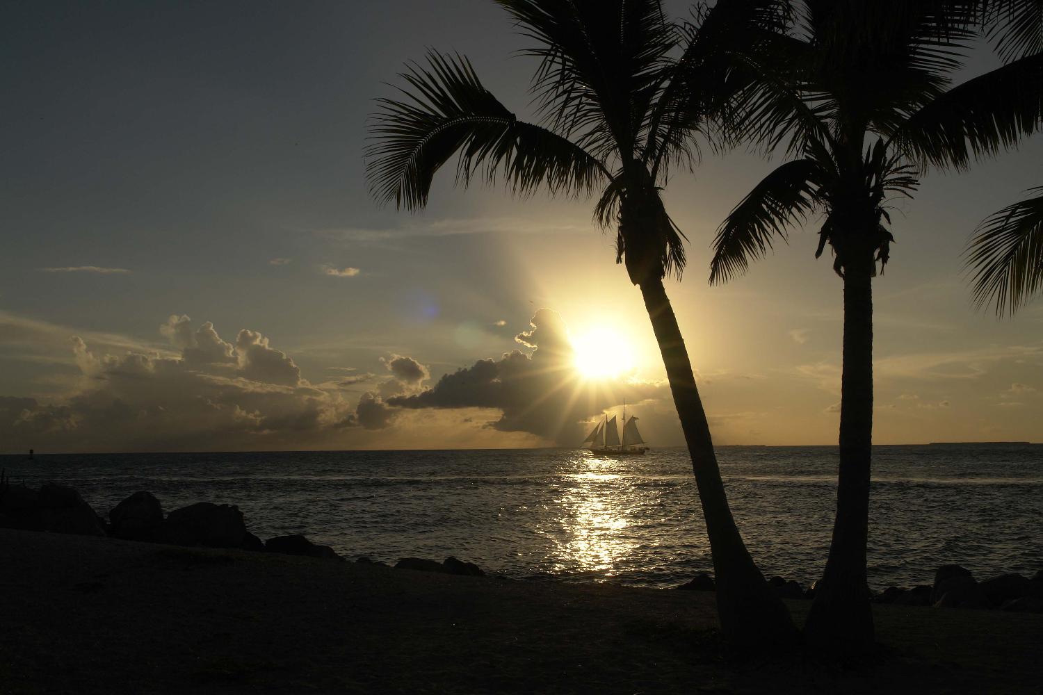 Sunset over Key West, Florida.