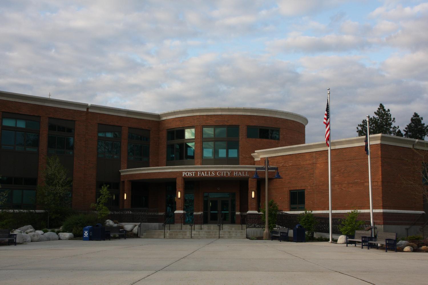 Post Falls City Hall and Civic Center in Idaho. 