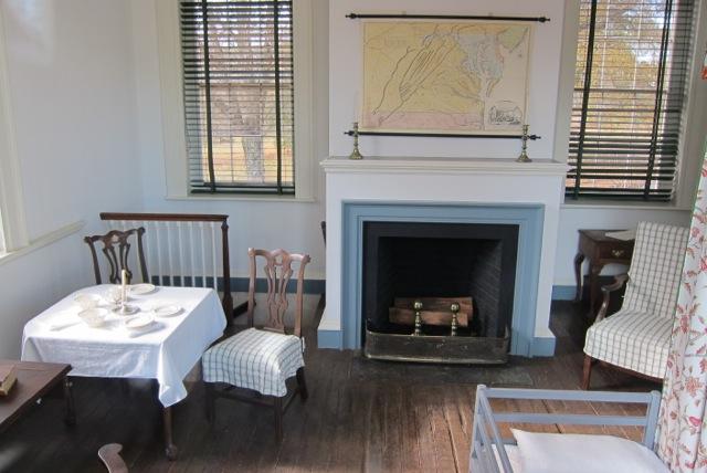 The interior of the multi-purpose room. The Jeffersons' bed sits to the immediate right. Everything else in the room appears in the photo.