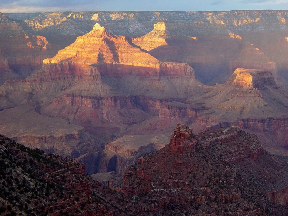 Sunset in the Grand Canyon in Arizona as seen from Grand Canyon Village. Photo courtesy of the US National Park Service. 