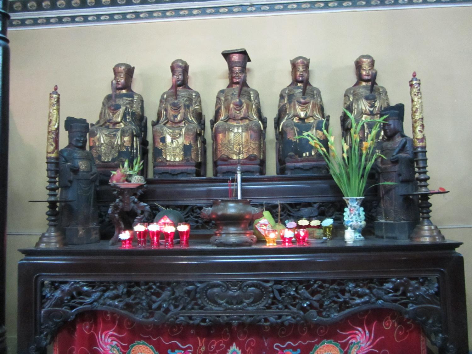 The Giac Lam Pagoda in Saigon (Ho Chi Minh City) was built in 1774; it is a unique temple where Taoism and Confucianism merge with Buddhism. The pagoda compound includes ornate tombs, a rare bodhi tree, and a statue of Quan The Am Bo That, the Goddess of Mercy.