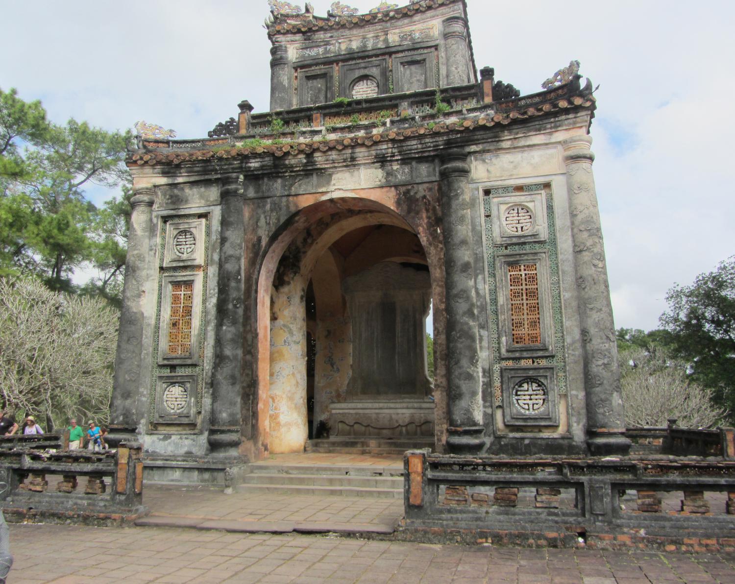 The Stele Pavilion outside the sepulchre of the Emperor Tu Doc in Hue. 