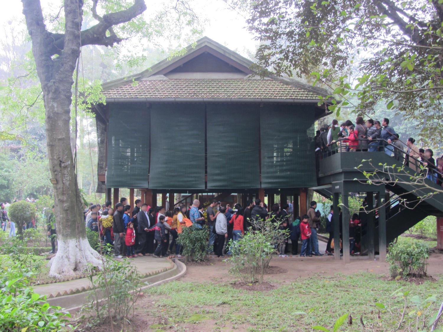 Outdoor office used by Ho Chi Minh, on display in the Presidential Palace area near Ba Dinh Square in Hanoi. 