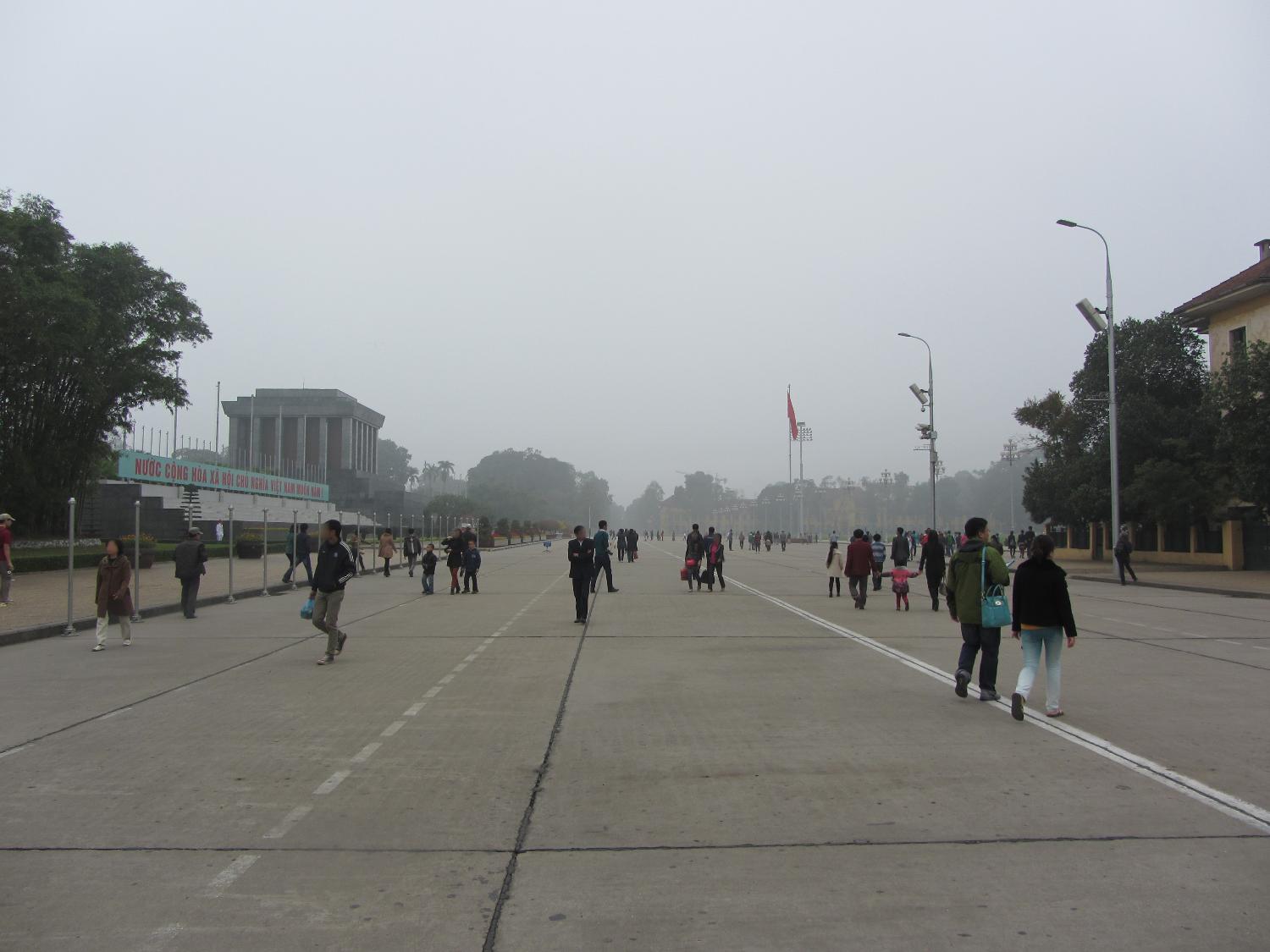 Ba Dinh Square in front of Ho Chi Minh Mausoleum in Hanoi. 