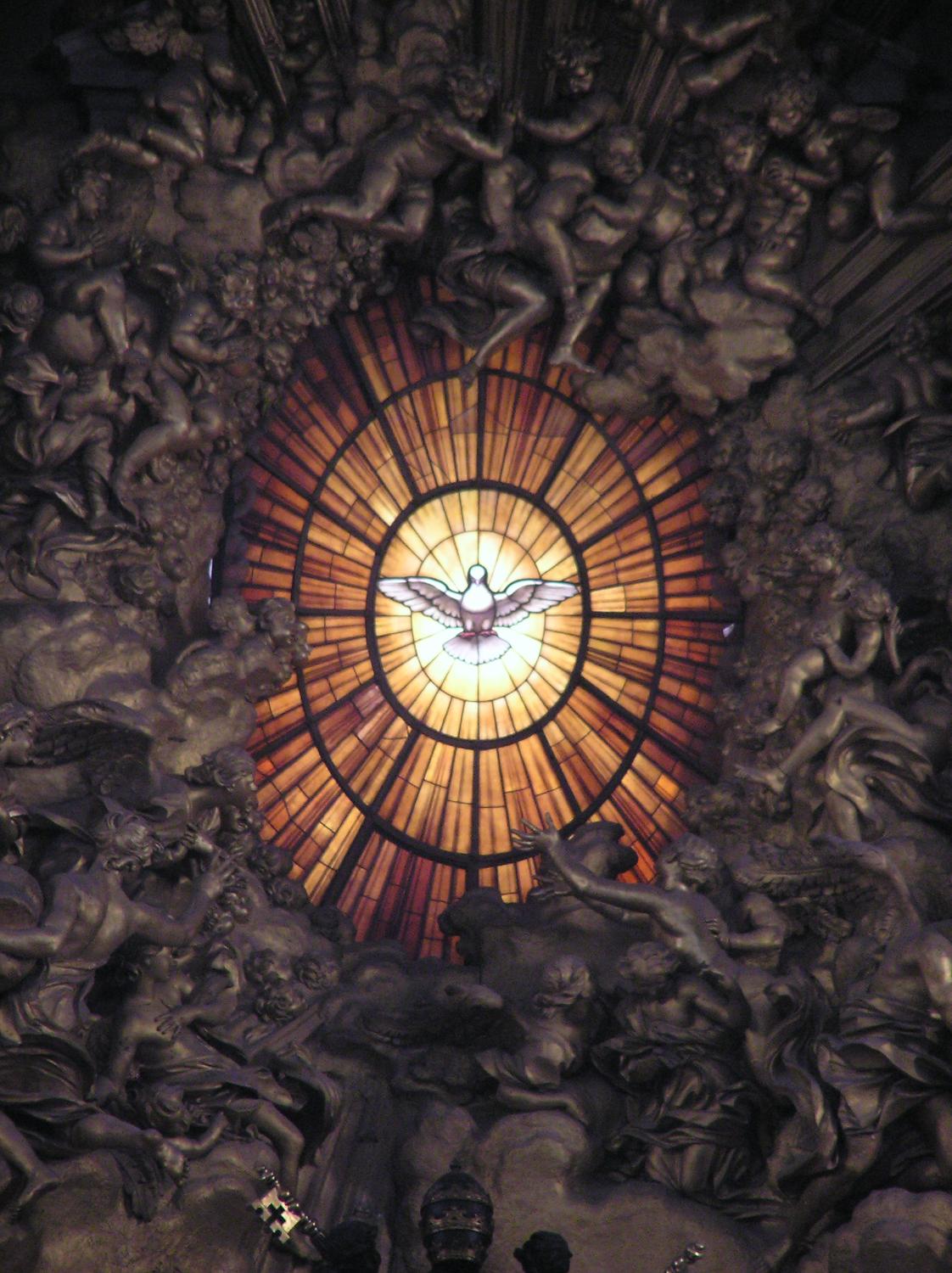 Close up of Bernini's Gloria.