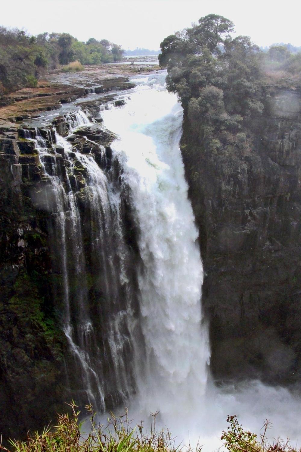 Another view of Victoria Falls, known locally as Mosi-oa-Tunya (The Smoke that Thunders).